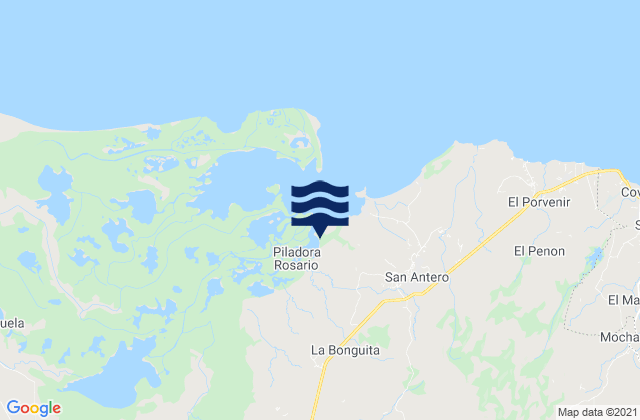 Mapa de mareas San Antero, Colombia