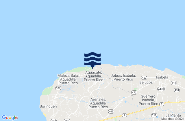Mapa de mareas San Antonio, Puerto Rico