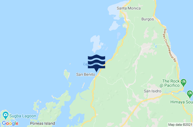 Mapa de mareas San Benito, Philippines