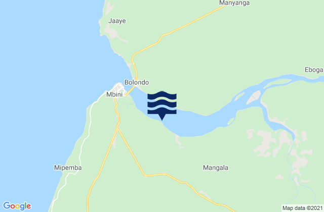 Mapa de mareas San Benito River Rio Muni, Equatorial Guinea