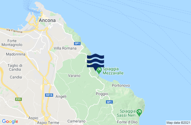 Mapa de mareas San Biagio, Italy