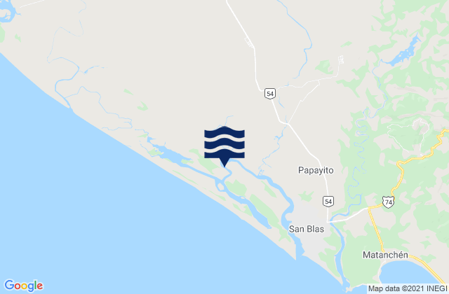 Mapa de mareas San Blas, Mexico