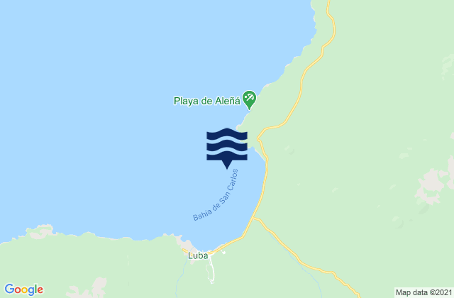 Mapa de mareas San Carlos Bay Fernando Poo, Equatorial Guinea