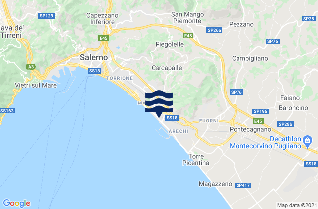Mapa de mareas San Cipriano Picentino, Italy