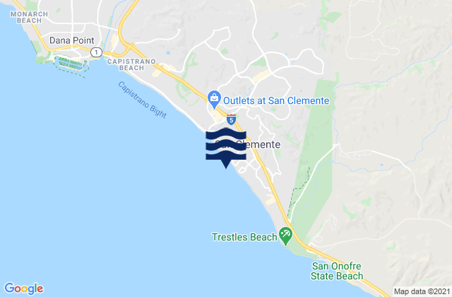 Mapa de mareas San Clemente Pier, United States