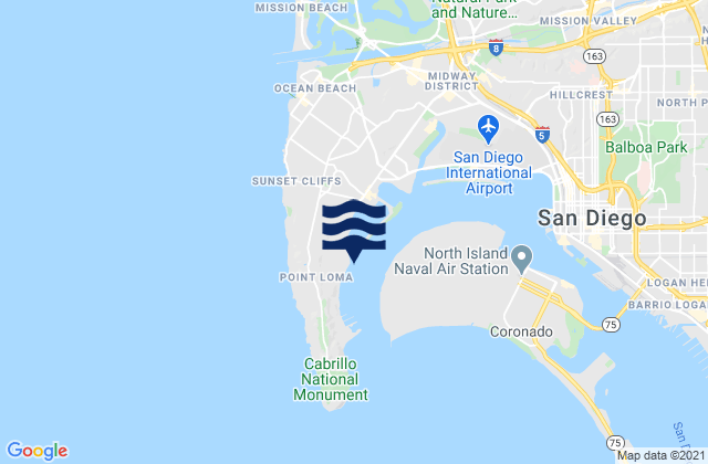 Mapa de mareas San Diego (Quarantine Station), United States