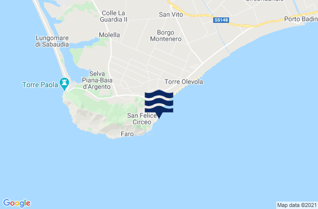 Mapa de mareas San Felice Circeo, Italy