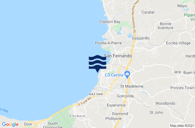 Mapa de mareas San Fernando, Trinidad and Tobago