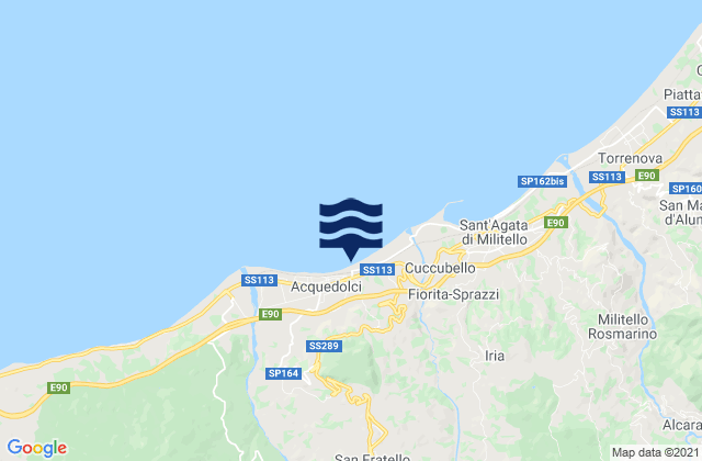 Mapa de mareas San Fratello, Italy