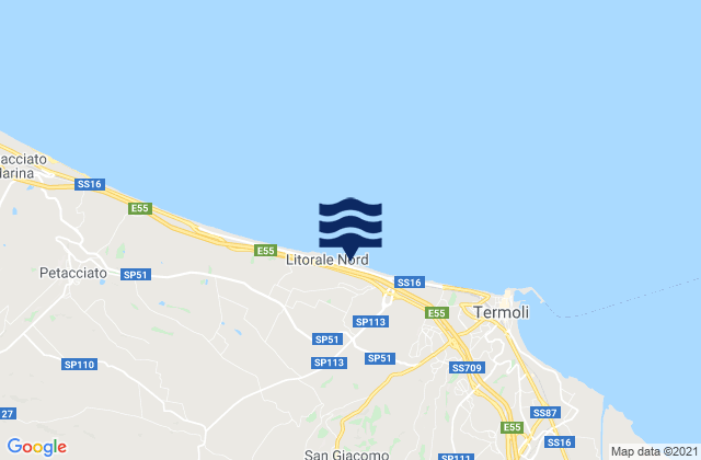 Mapa de mareas San Giacomo degli Schiavoni, Italy