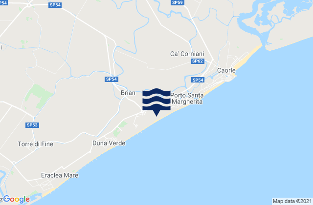 Mapa de mareas San Giorgio di Livenza, Italy