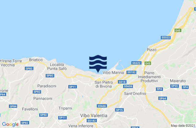 Mapa de mareas San Gregorio d'Ippona, Italy