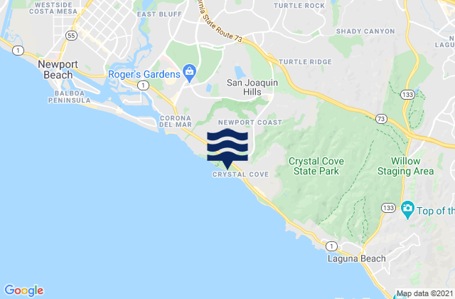 Mapa de mareas San Joaquin Hills, United States