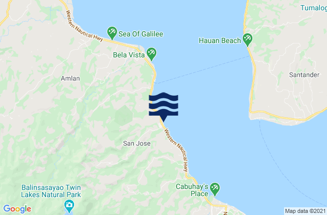 Mapa de mareas San Jose, Philippines