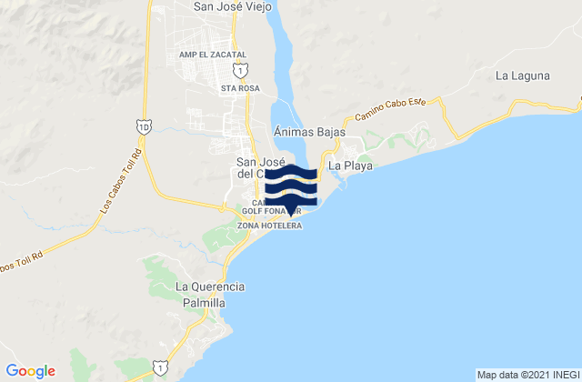 Mapa de mareas San José del Cabo, Mexico