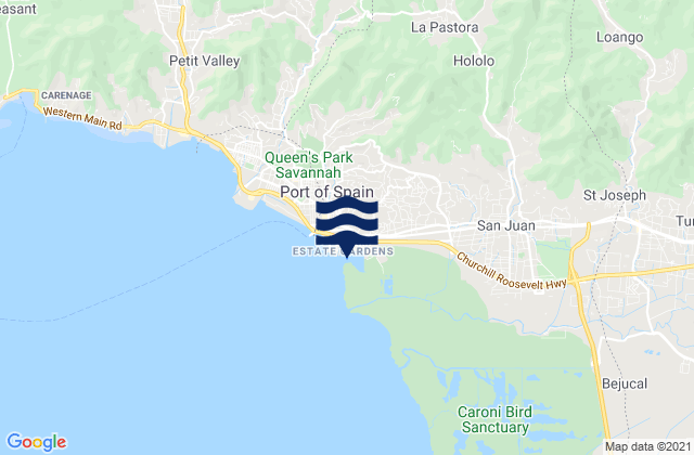 Mapa de mareas San Juan/Laventille, Trinidad and Tobago