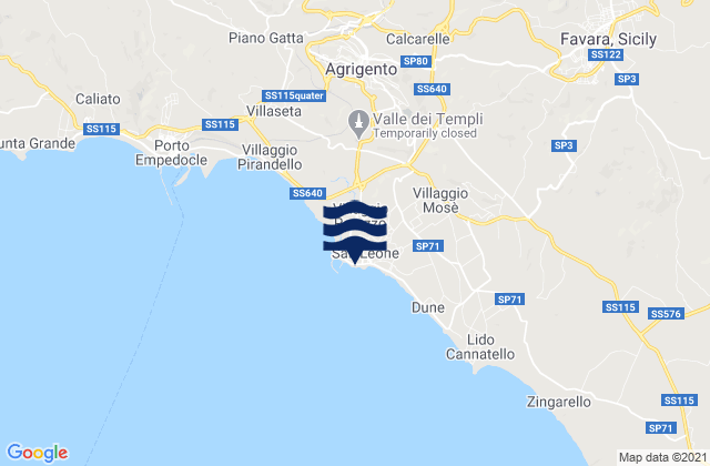 Mapa de mareas San Leone Mosè, Italy