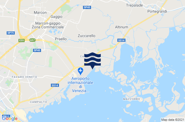 Mapa de mareas San Liberale, Italy