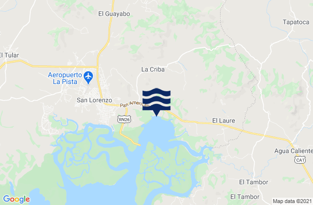 Mapa de mareas San Lorenzo, Honduras