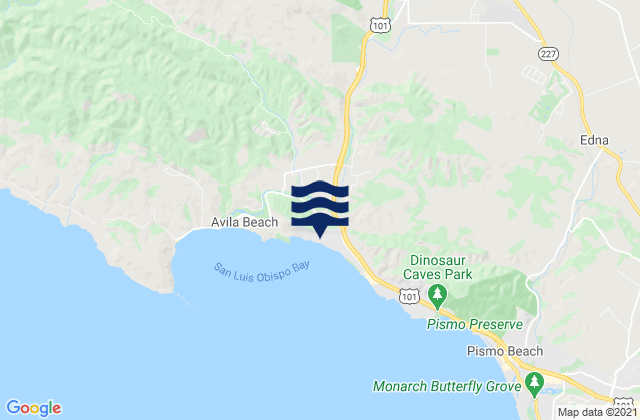 Mapa de mareas San Luis Obispo, United States