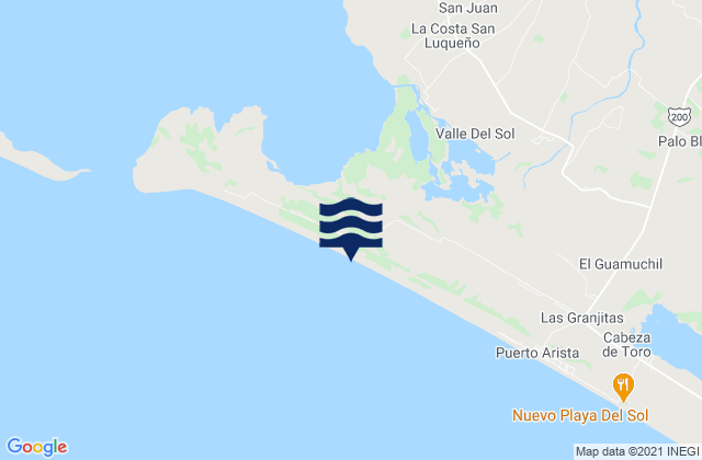 Mapa de mareas San Luqueño, Mexico