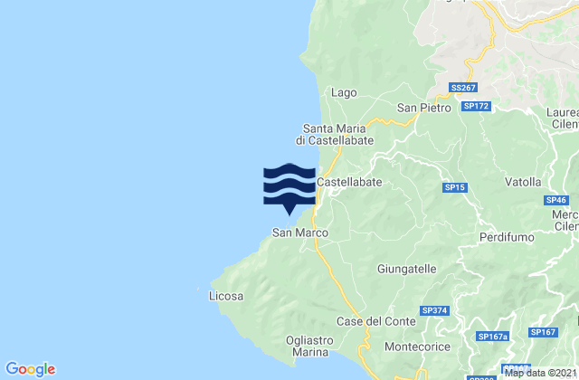 Mapa de mareas San Marco, Italy
