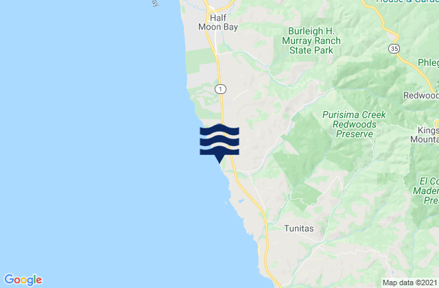 Mapa de mareas San Mateo County, United States