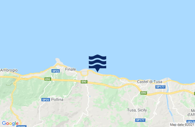 Mapa de mareas San Mauro Castelverde, Italy