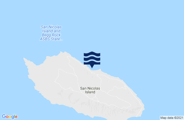 Mapa de mareas San Nicolas Island, United States