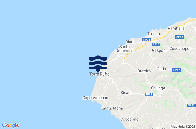Mapa de mareas San Nicolò, Italy