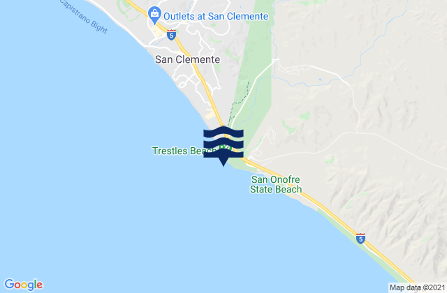 Mapa de mareas San Onofre State Beach, United States