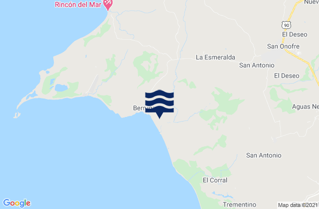 Mapa de mareas San Onofre, Colombia