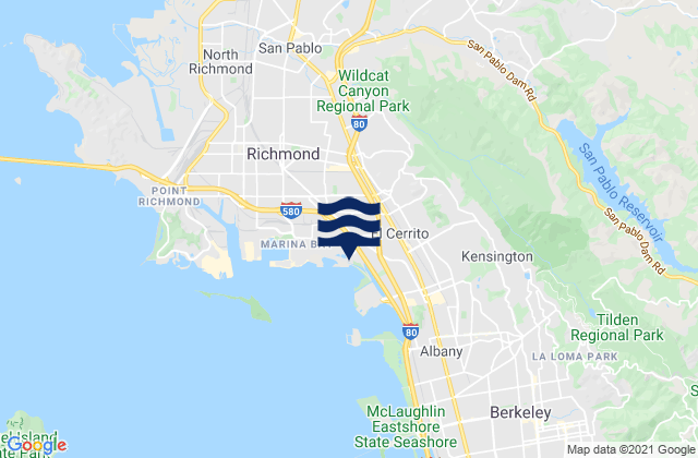 Mapa de mareas San Pablo, United States