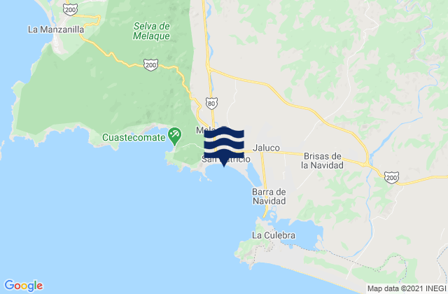 Mapa de mareas San Patricio, Mexico
