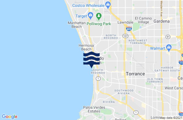 Mapa de mareas San Pedro, United States
