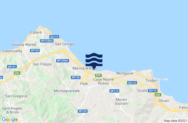 Mapa de mareas San Piero Patti, Italy