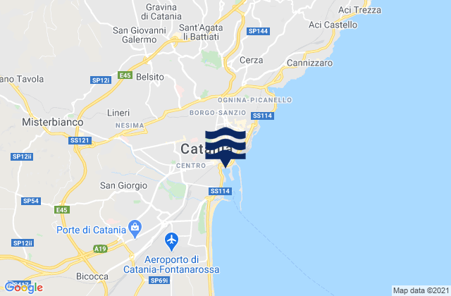 Mapa de mareas San Pietro Clarenza, Italy