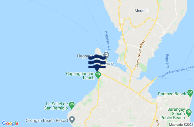 Mapa de mareas San Remigio, Philippines