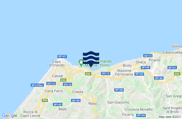 Mapa de mareas San Salvatore di Fitalia, Italy