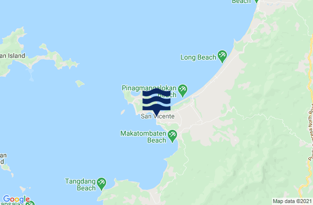 Mapa de mareas San Vicente, Philippines