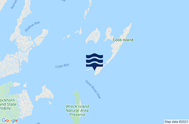 Mapa de mareas Sand Shoal Inlet (coast Guard Station), United States