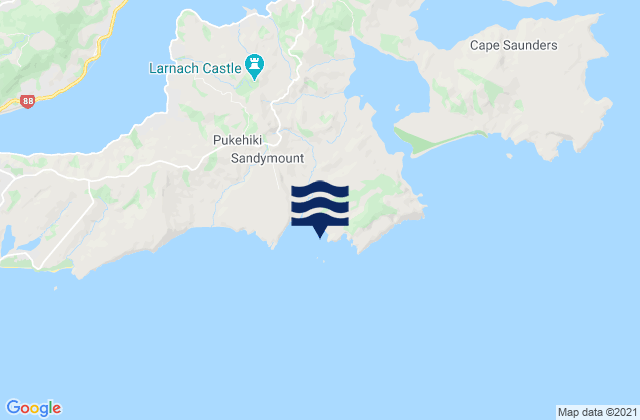 Mapa de mareas Sandfly Bay, New Zealand