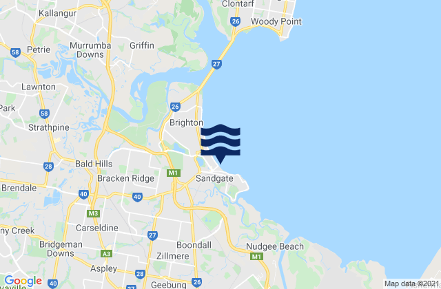 Mapa de mareas Sandgate, Australia