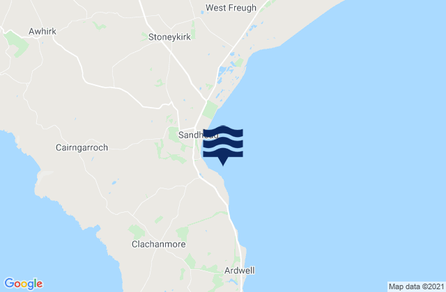 Mapa de mareas Sandhead Bay, United Kingdom