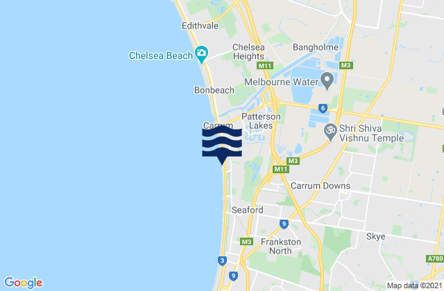 Mapa de mareas Sandhurst, Australia