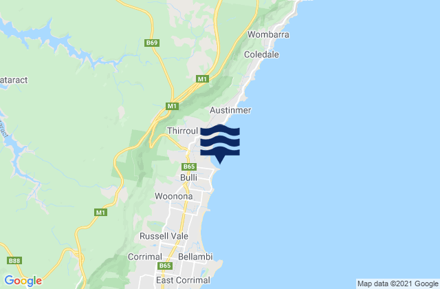 Mapa de mareas Sandon Point, Australia