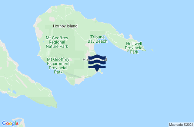 Mapa de mareas Sandpiper Island, Canada