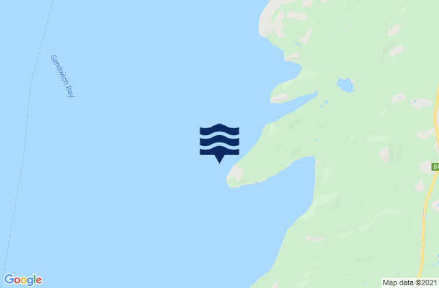Mapa de mareas Sandwich Bay (East Arm), Canada