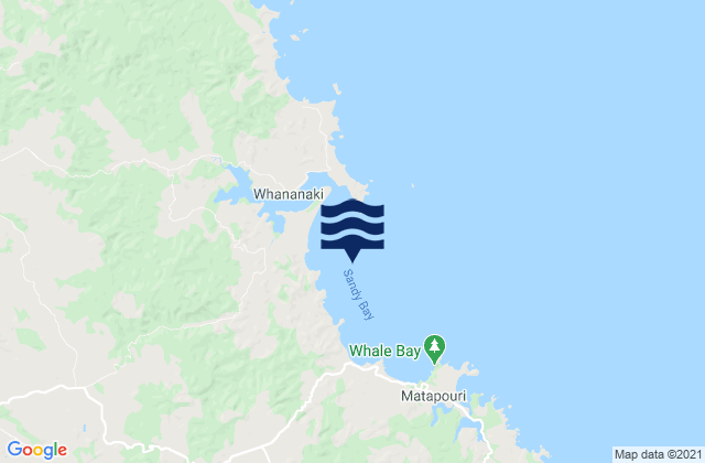 Mapa de mareas Sandy Bay Beach, New Zealand