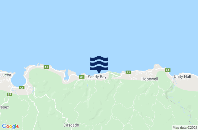 Mapa de mareas Sandy Bay, Jamaica